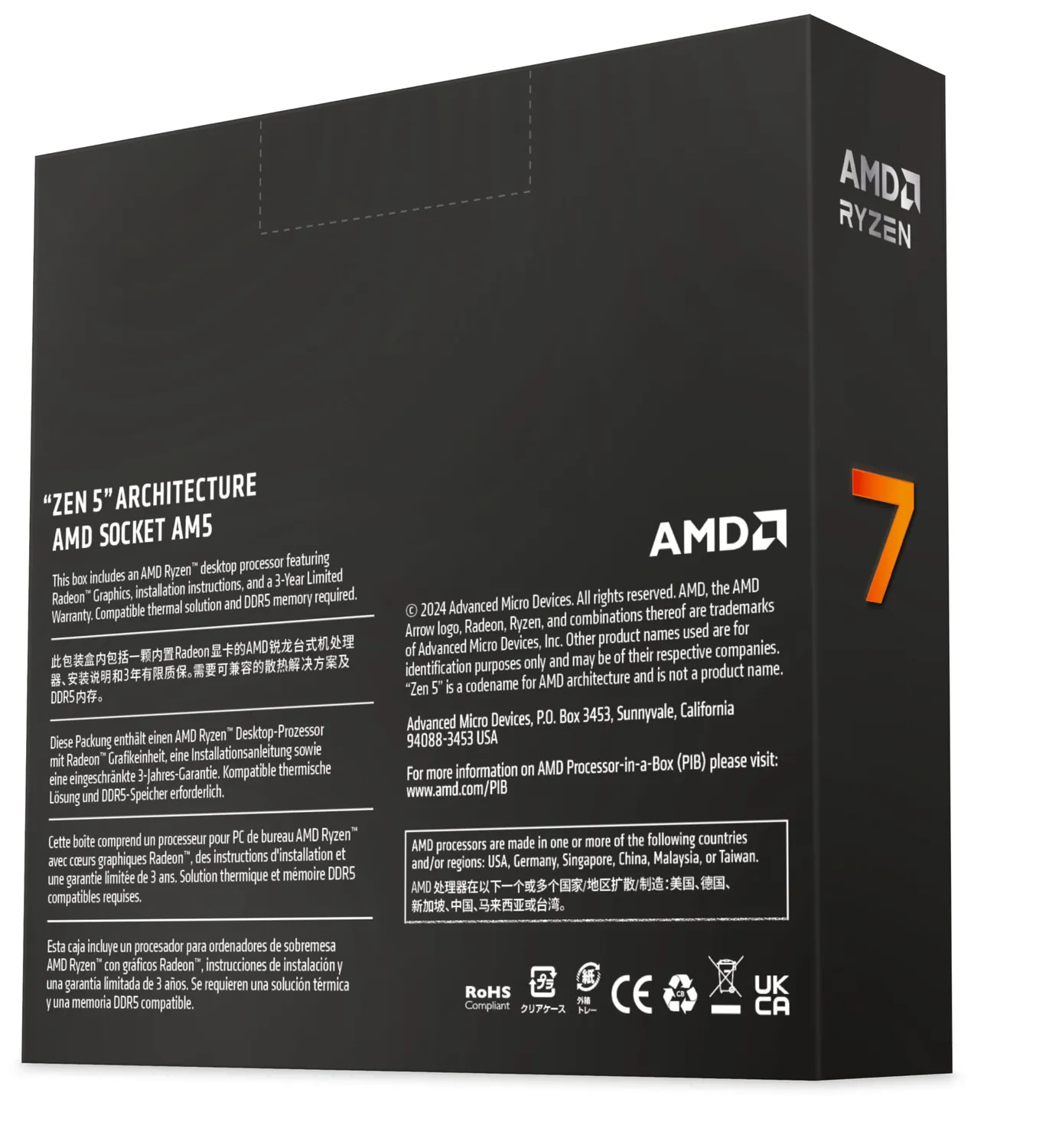 AMD Ryzen 7 9700X Prozessor AM5 65W