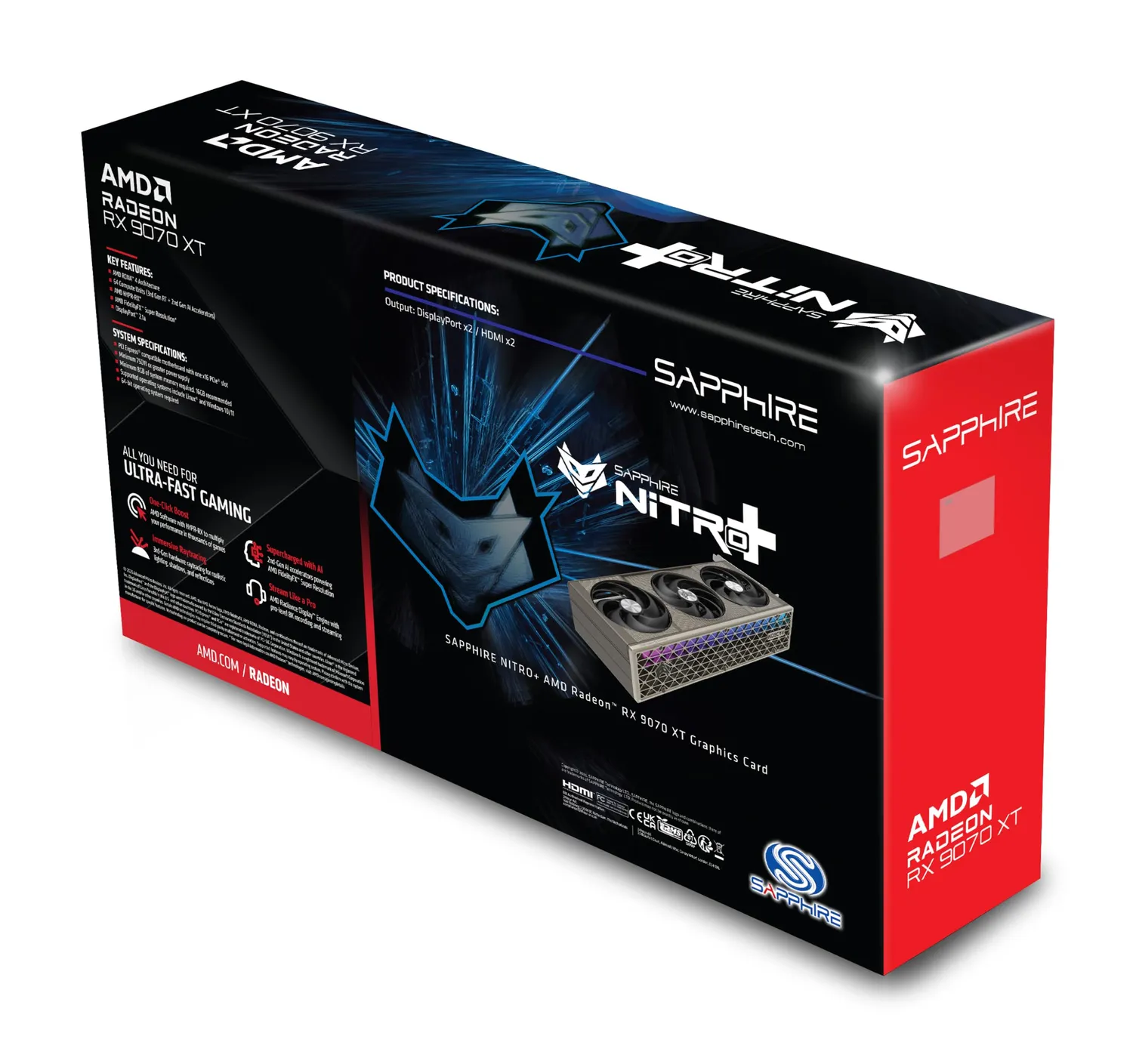 AMD Radeon RX 9070 XT Grafikkarte 16GB Nitro+ OC
