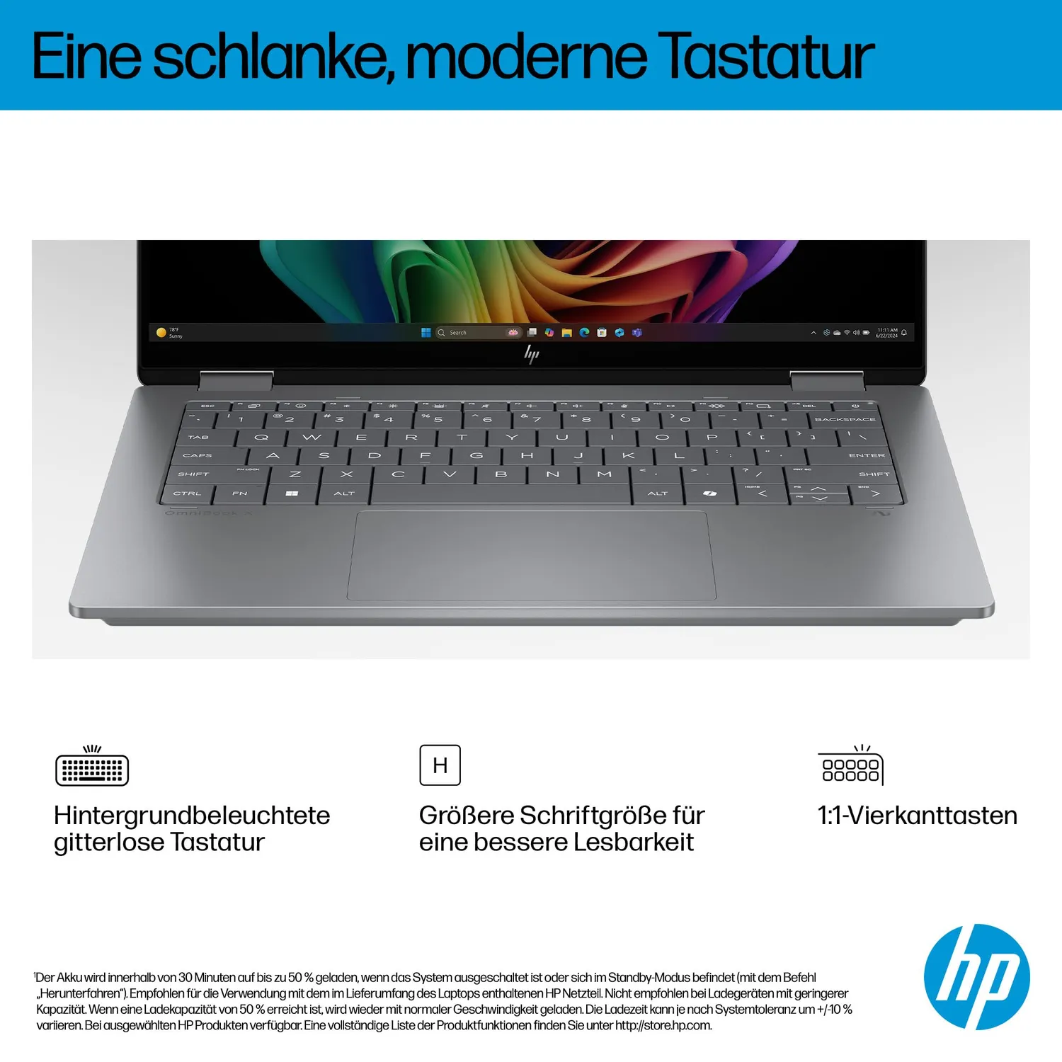 HP OmniBook X Flip 2-in-1 Laptop 14 Zoll 512GB