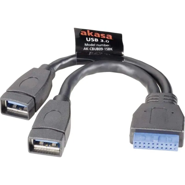 Akasa AK-CBUB09-15BK USB 3.0 Adapterkabel intern 15cm
