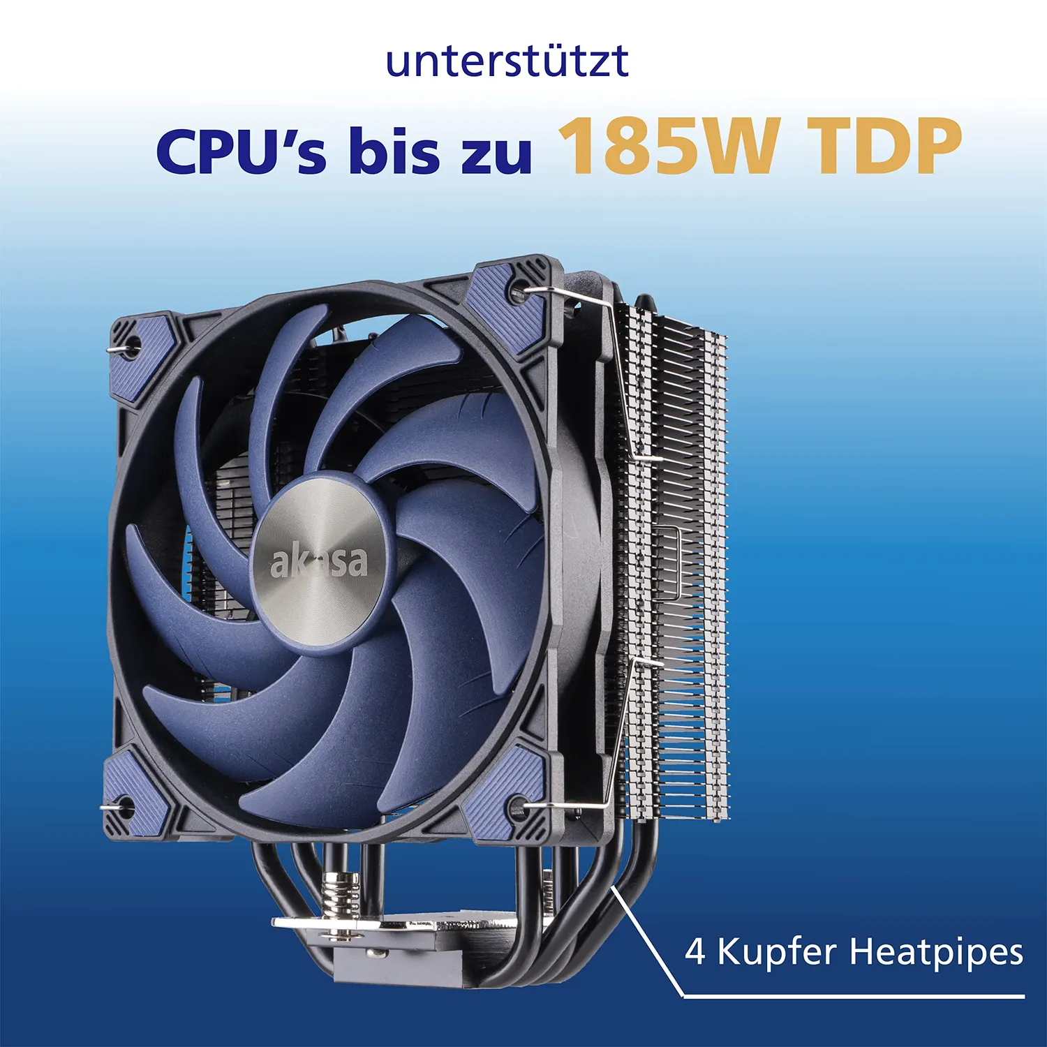 Akasa Alucia H4 AK-CC4017EP01 CPU-Kühler 185W TDP