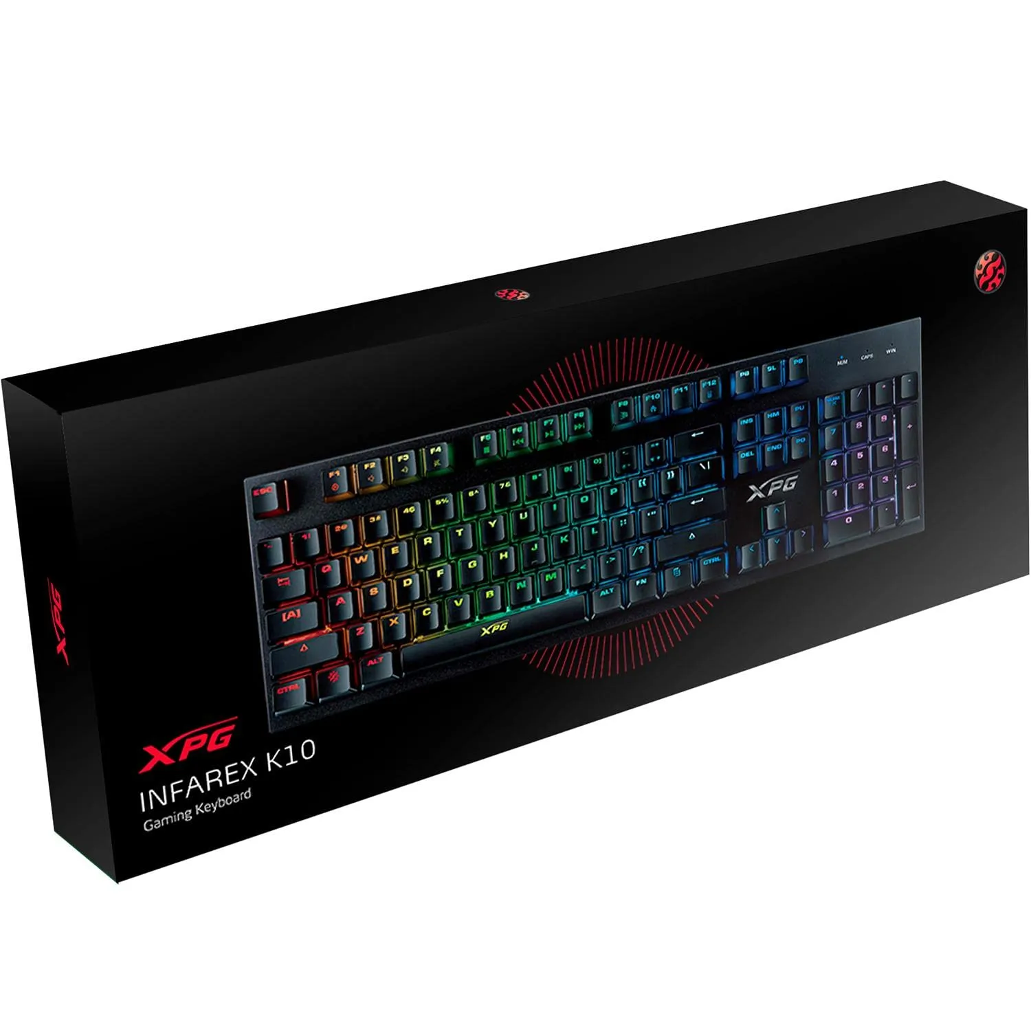 XPG INFAREX K10 Gaming-Tastatur RGB schwarz 104 Tasten