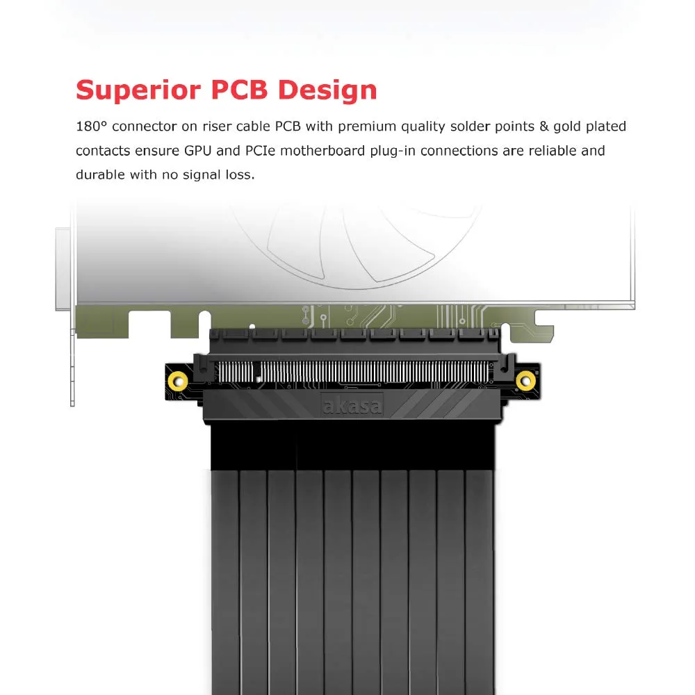 Akasa Riser Black X3 AK-CBPE01-30B PCIe Riser Kabel 300mm