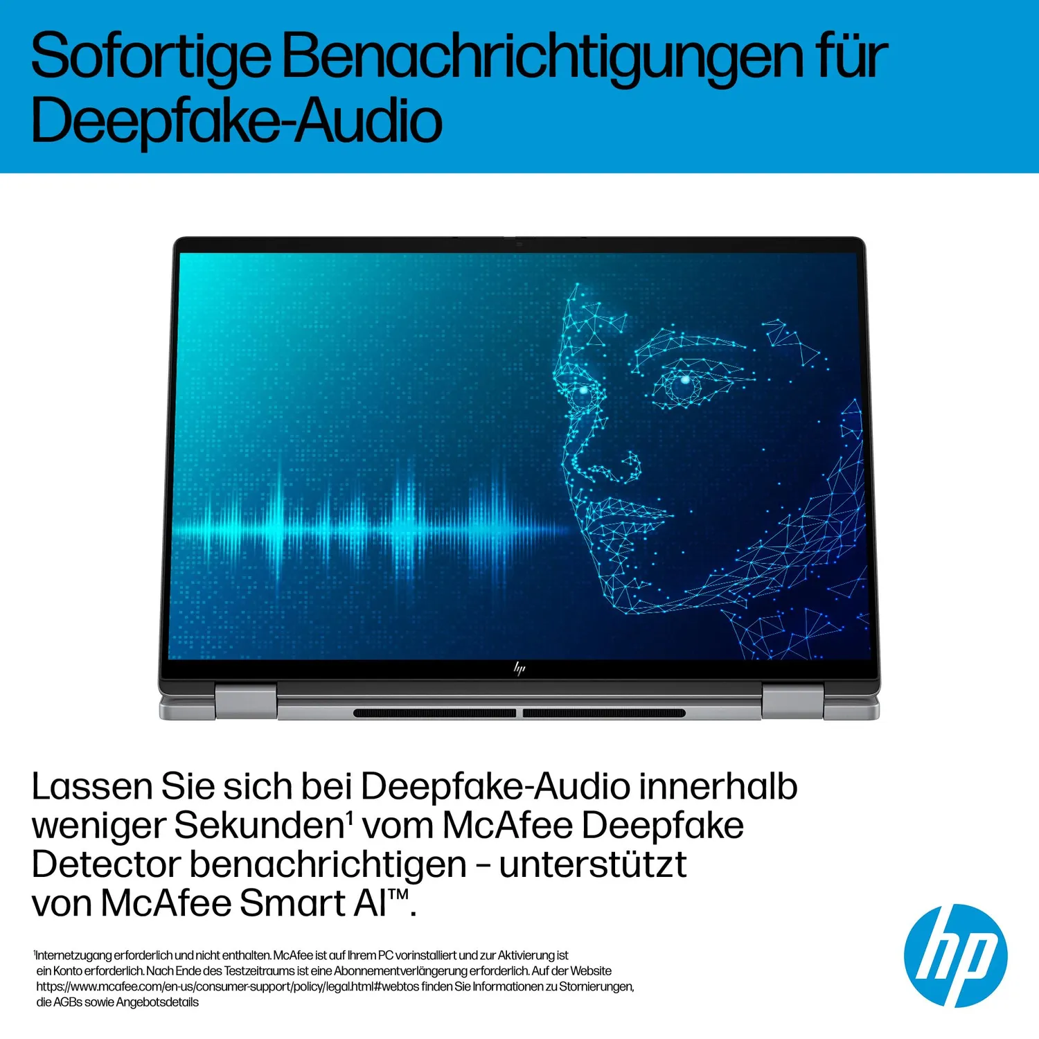 HP OmniBook X Flip 16 2in1 Laptop Ryzen AI 5 512GB silber
