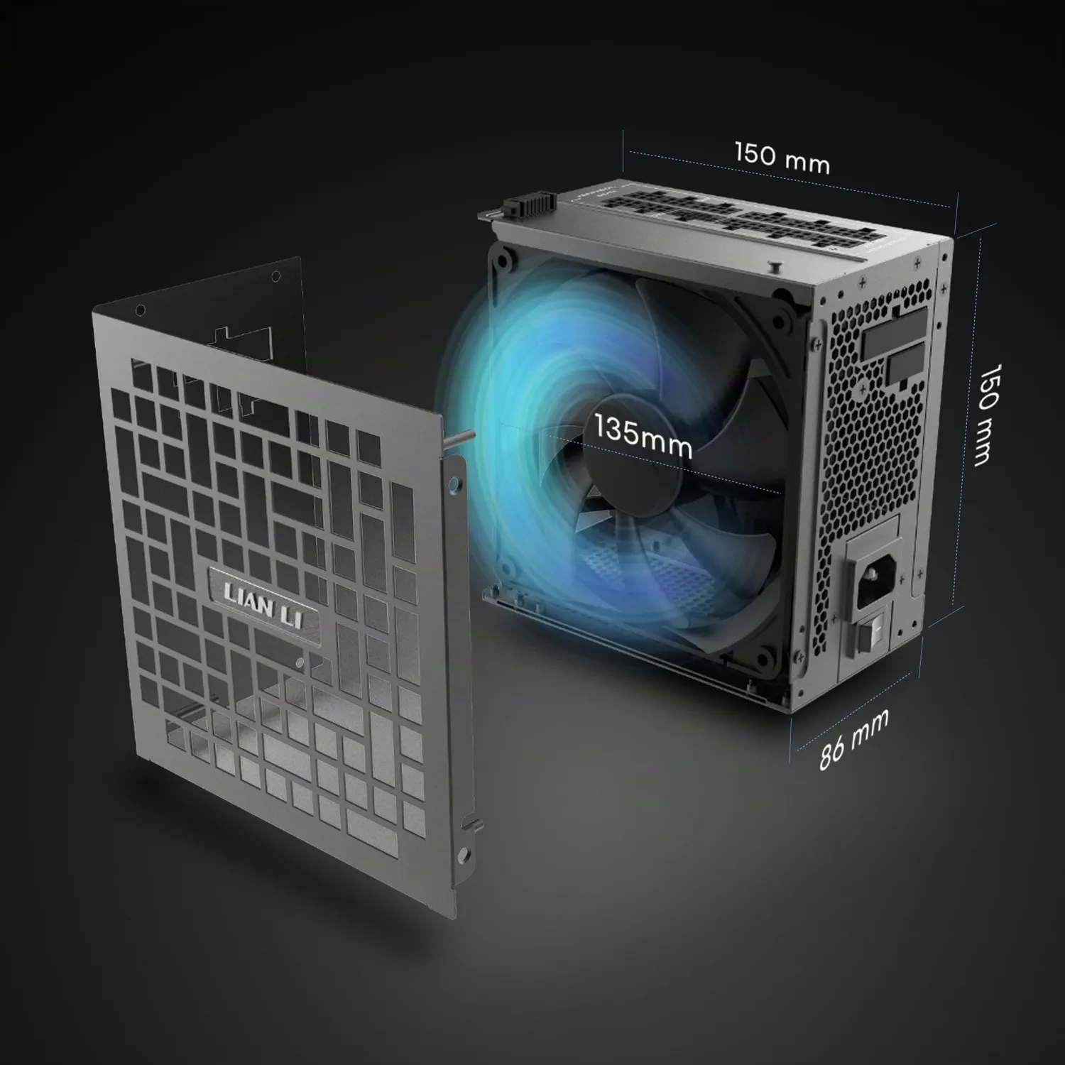 Lian Li RS Netzteil 1000W weiß Gold mit Hub
