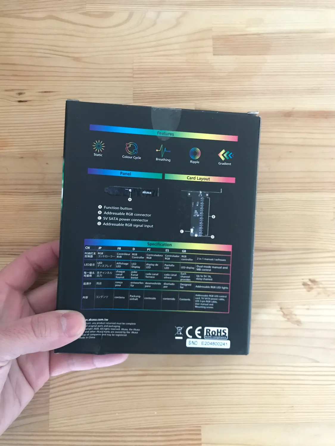 Akasa Soho AK-RLD-04 ARGB Controller 8-Kanal PCI