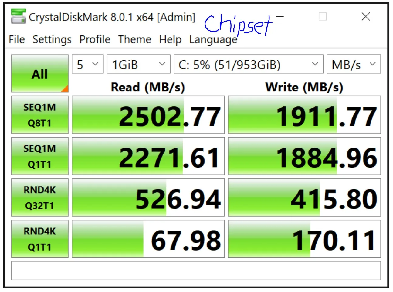 XPG SX8200 Pro 512GB M.2 SSD PCIe Gen3x4