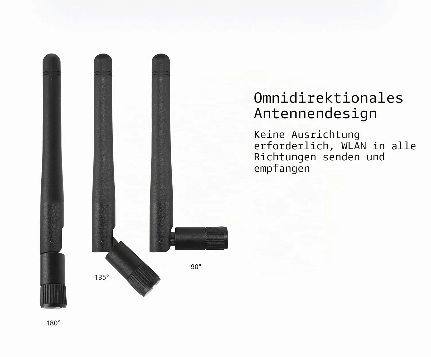 Akasa A-ATN01-BK Wi-Fi Antenne RP-SMA 2 Stück