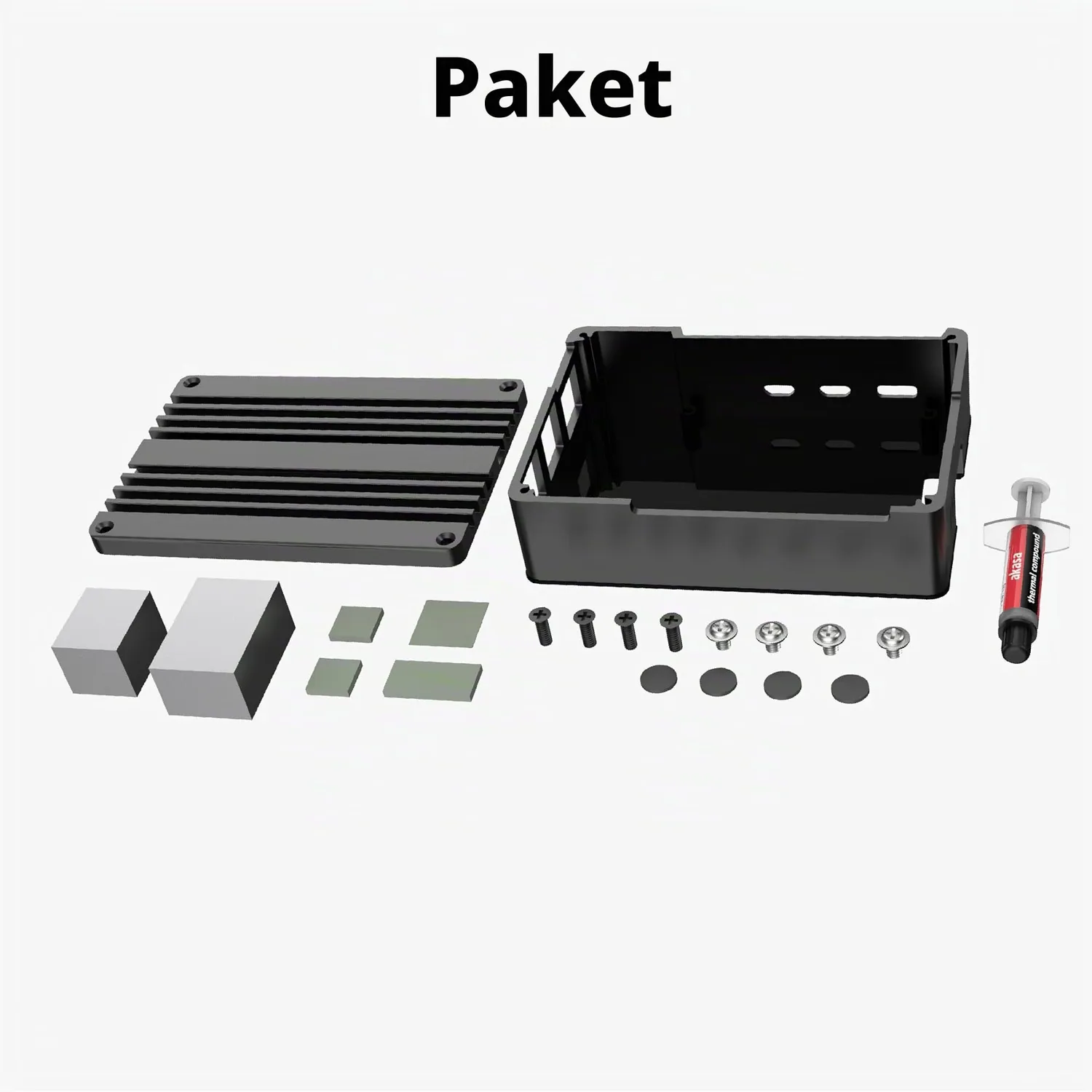 Akasa Pi-5 Pro A-RA13-M2B Gehäuse schwarz passiv