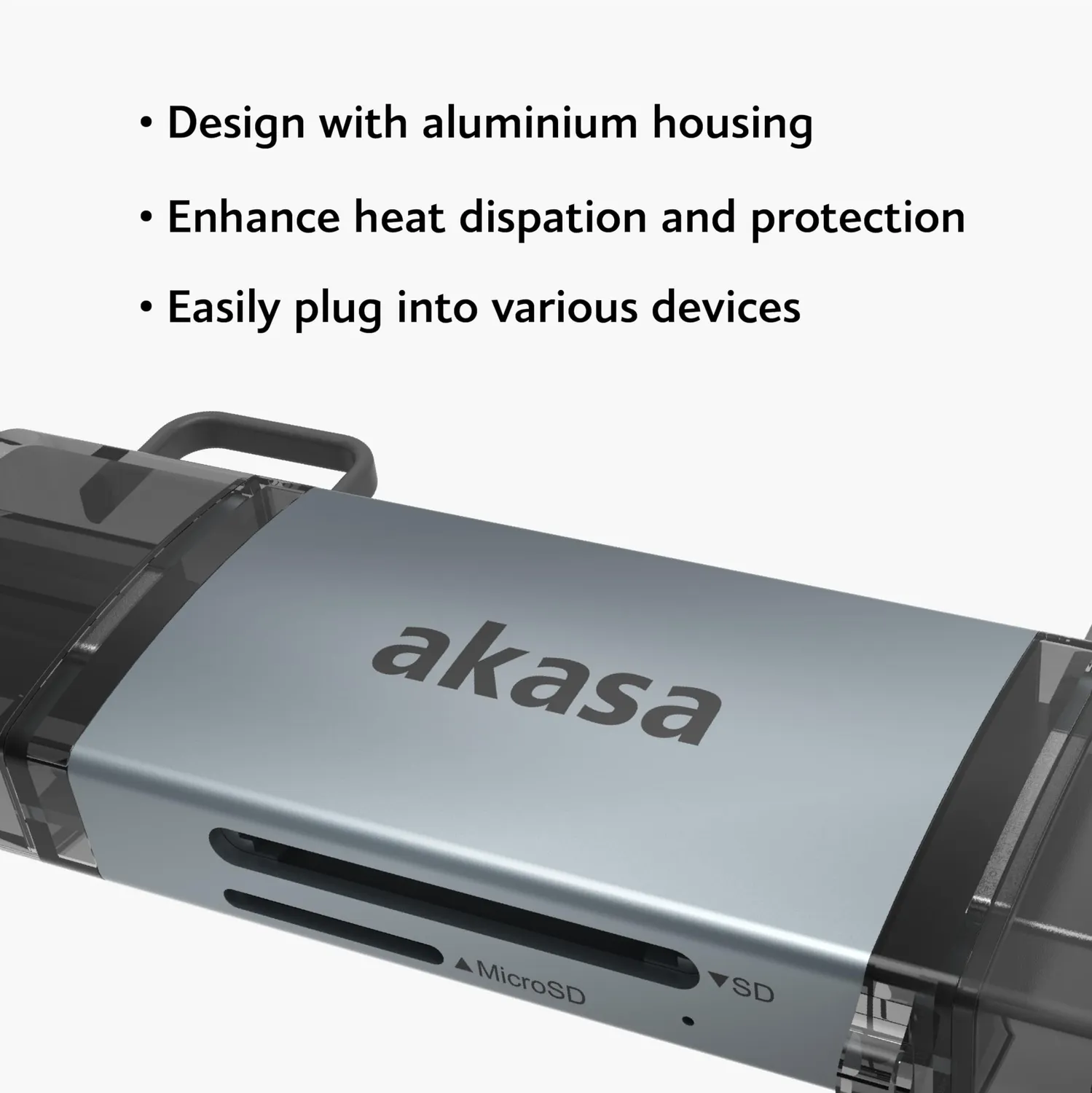 Akasa AK-CR-12 Kartenleser USB-C+A SD microSD 5Gbps