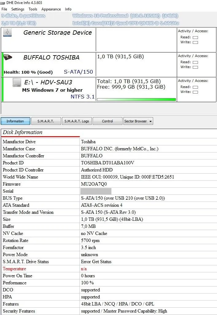 Buffalo DriveStation Media externe Festplatte 3TB USB 3.0