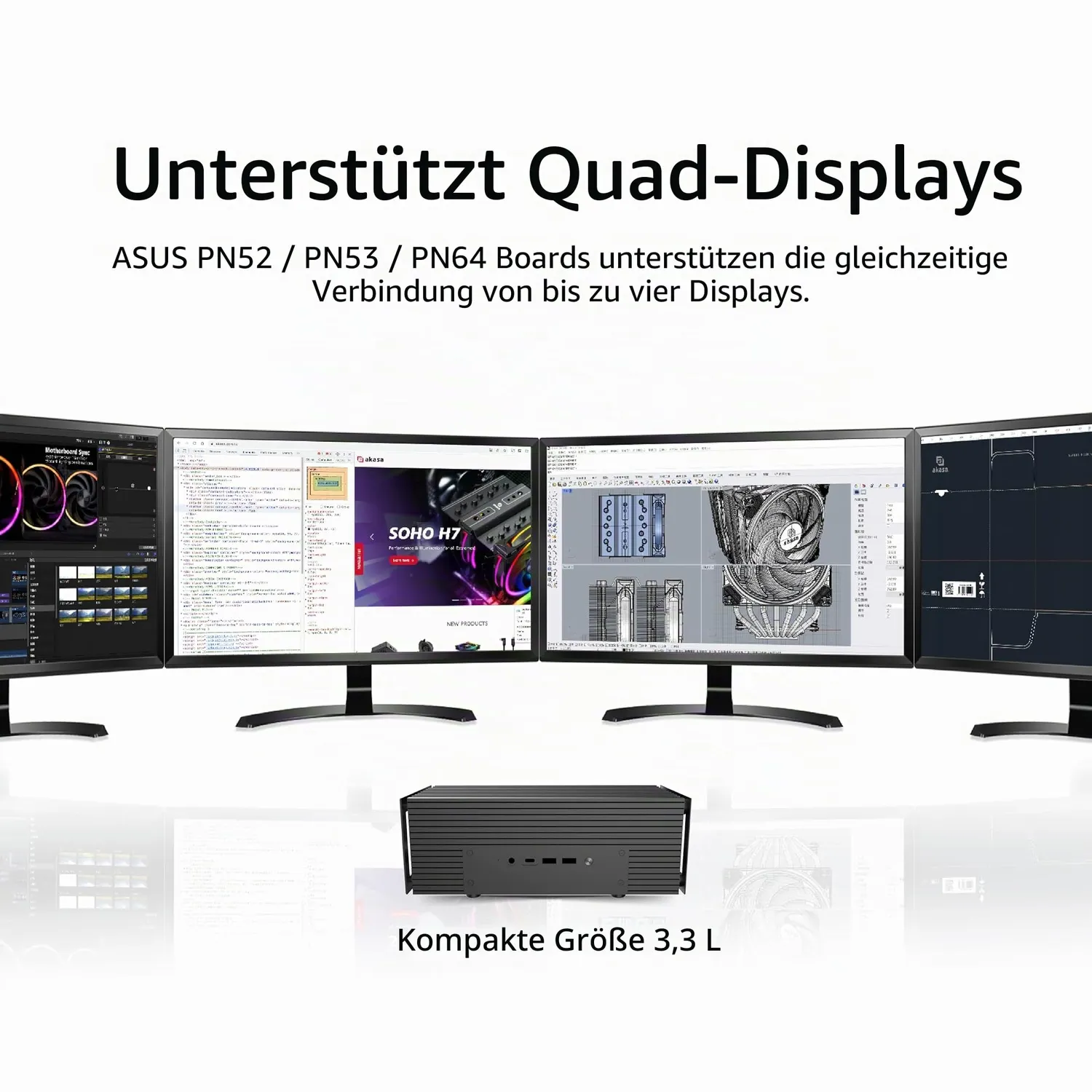 Akasa Turing Duo Pro Gehäuse für ASUS PN53 PN64
