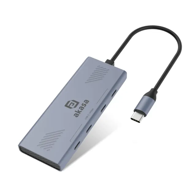 Akasa AK-CBCA32-18BK USB-C Hub 4-Port 10Gbps Alu