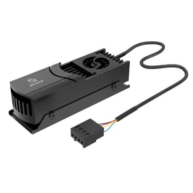 Akasa Gecko Pro LX A-M2HS04-BK M.2 SSD Kühler mit Lüfter