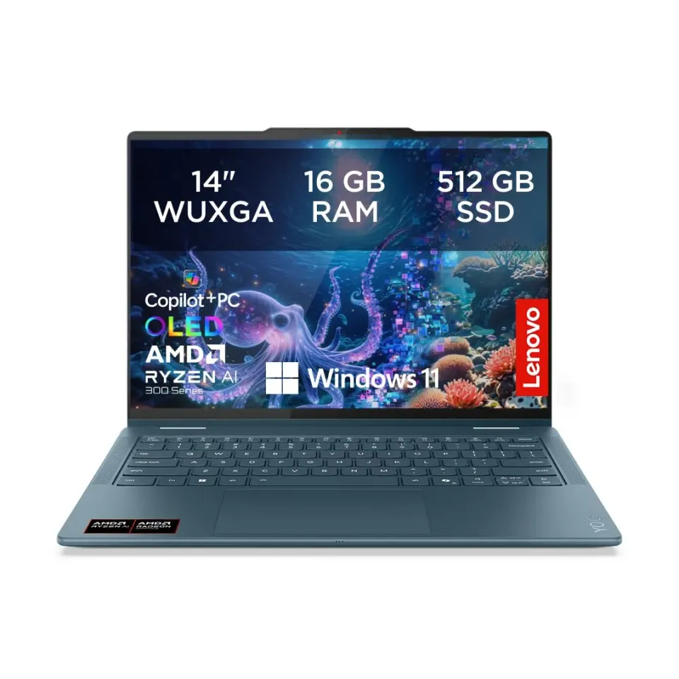 Lenovo Yoga 7 2-in-1 Convertible 14" OLED Ryzen AI 7 16GB 512GB