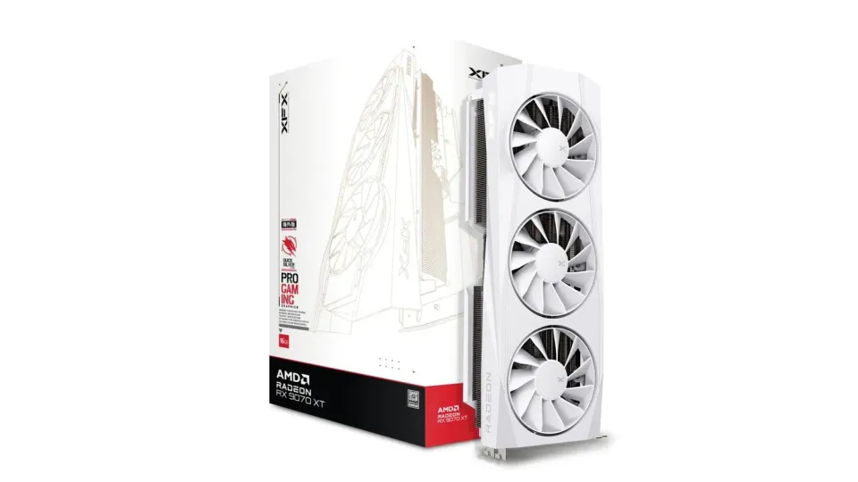XFX Quicksilver RX 9070 XT Grafikkarte 16GB Weiß QICK